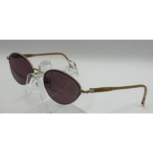 First Issue Gold Oval Sunglasses Purple Lenses
